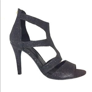 NWOB Black Glittered Maripé Heels
